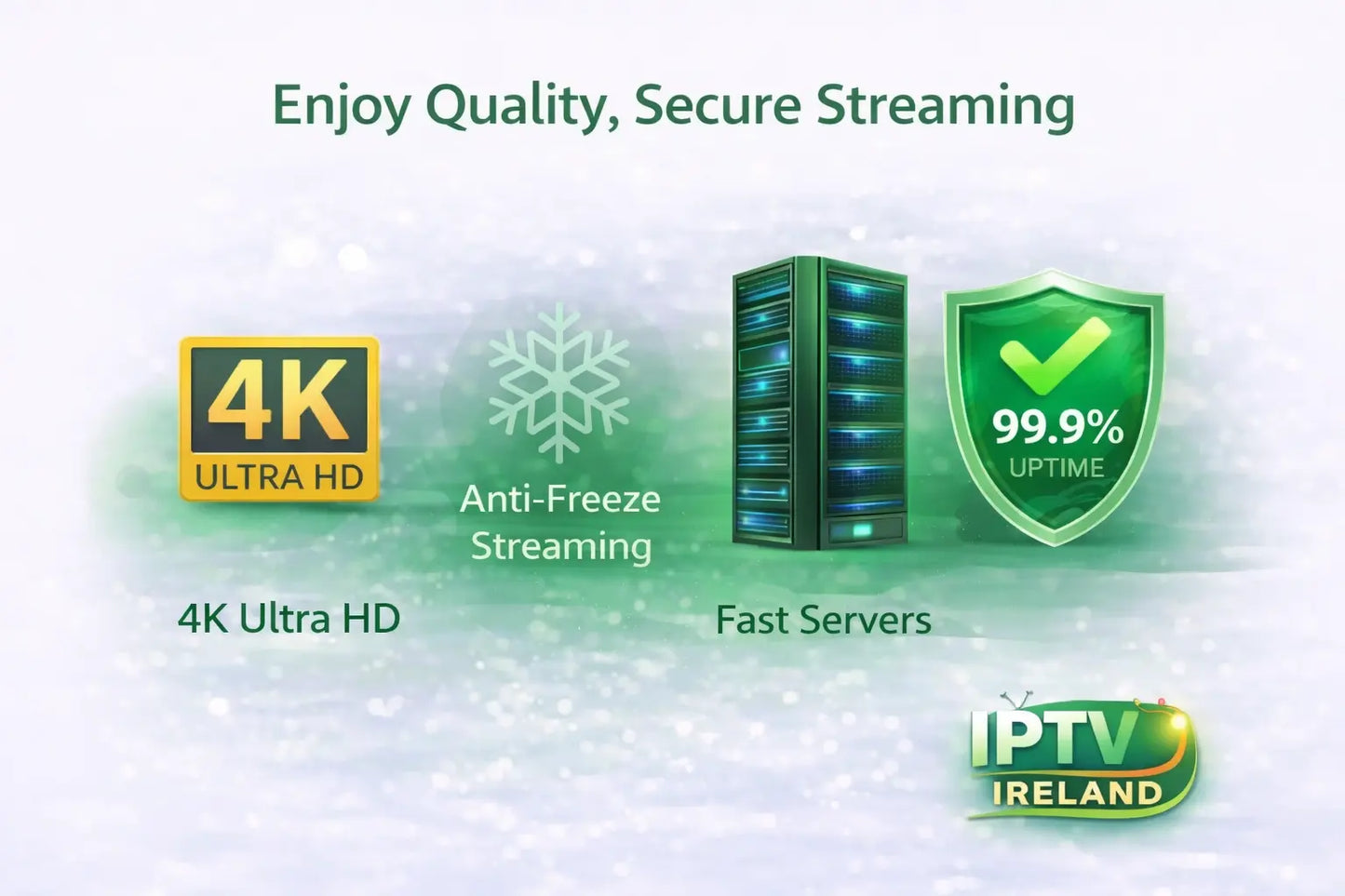 IPTV Ireland 4K streaming service with fast servers and secure stable connection