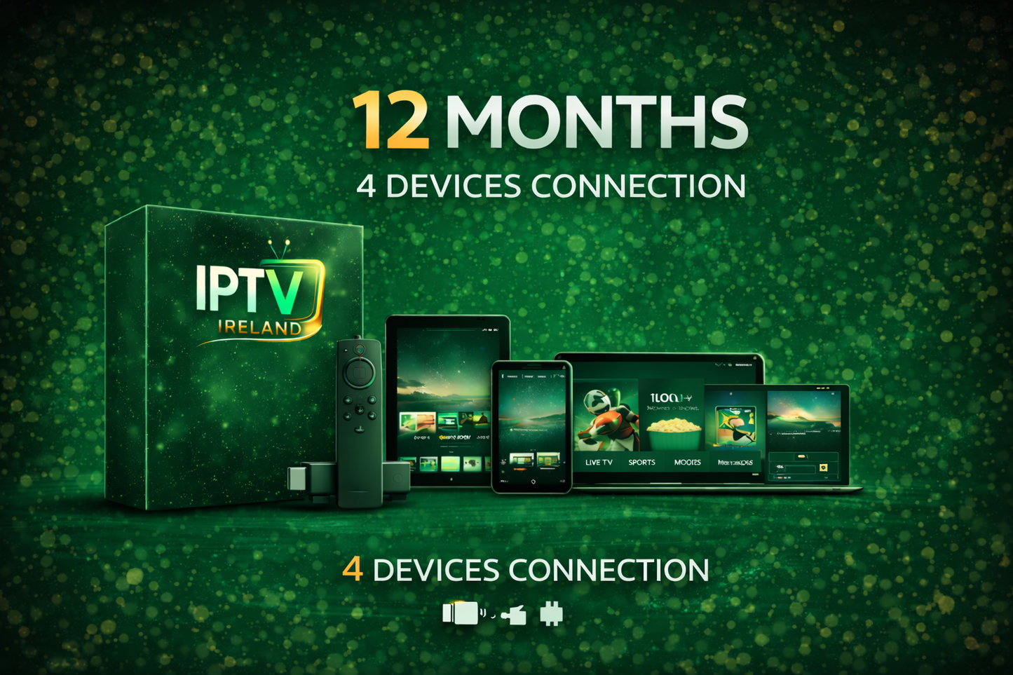 IPTV Ireland 12-Month Subscription – 4 Devices